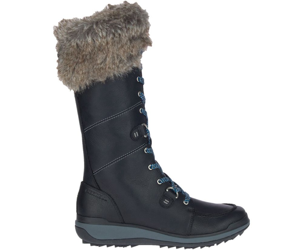 Botas Senhora - Merrell Snowcreek Tall Polar Waterproof - Pretas - KAC407639